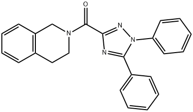 3,4-dihydro-1H-isoquinolin-2-yl-(1,5-diphenyl-1,2,4-triazol-3-yl)methanone Struktur