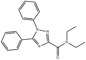 N,N-diethyl-1,5-diphenyl-1,2,4-triazole-3-carboxamide Struktur