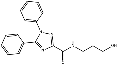 N-(3-hydroxypropyl)-1,5-diphenyl-1,2,4-triazole-3-carboxamide Struktur