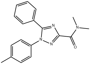 N,N-dimethyl-1-(4-methylphenyl)-5-phenyl-1,2,4-triazole-3-carboxamide Struktur