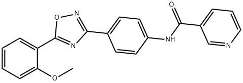 N-[4-[5-(2-methoxyphenyl)-1,2,4-oxadiazol-3-yl]phenyl]pyridine-3-carboxamide Struktur