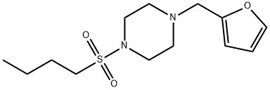 1-butylsulfonyl-4-(furan-2-ylmethyl)piperazine Struktur