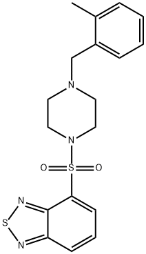 4-[4-[(2-methylphenyl)methyl]piperazin-1-yl]sulfonyl-2,1,3-benzothiadiazole Struktur