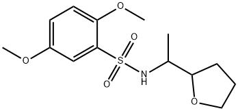 2,5-dimethoxy-N-[1-(oxolan-2-yl)ethyl]benzenesulfonamide Struktur