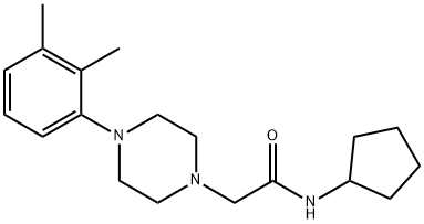 N-cyclopentyl-2-[4-(2,3-dimethylphenyl)piperazin-1-yl]acetamide Struktur