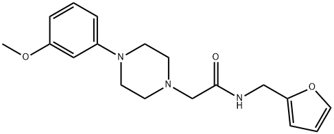 N-(furan-2-ylmethyl)-2-[4-(3-methoxyphenyl)piperazin-1-yl]acetamide Struktur