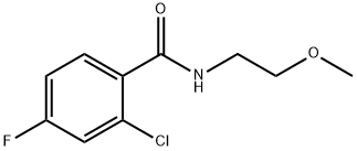 2-chloro-4-fluoro-N-(2-methoxyethyl)benzamide Struktur