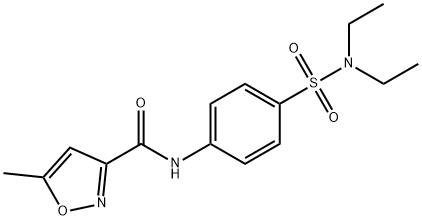 N-[4-(diethylsulfamoyl)phenyl]-5-methyl-1,2-oxazole-3-carboxamide Struktur