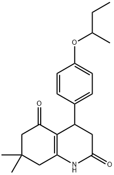 4-(4-butan-2-yloxyphenyl)-7,7-dimethyl-3,4,6,8-tetrahydro-1H-quinoline-2,5-dione Struktur