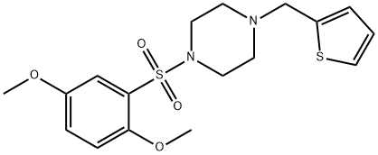 1-(2,5-dimethoxyphenyl)sulfonyl-4-(thiophen-2-ylmethyl)piperazine Struktur