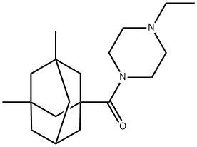 (3,5-dimethyl-1-adamantyl)-(4-ethylpiperazin-1-yl)methanone Struktur