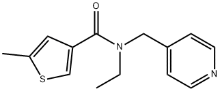 N-ethyl-5-methyl-N-(pyridin-4-ylmethyl)thiophene-3-carboxamide Struktur