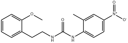 1-[2-(2-methoxyphenyl)ethyl]-3-(2-methyl-4-nitrophenyl)urea Struktur