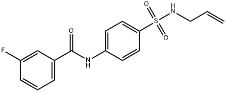 3-fluoro-N-[4-(prop-2-enylsulfamoyl)phenyl]benzamide Struktur