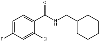 2-chloro-N-(cyclohexylmethyl)-4-fluorobenzamide Struktur