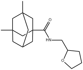 3,5-dimethyl-N-(oxolan-2-ylmethyl)adamantane-1-carboxamide Struktur