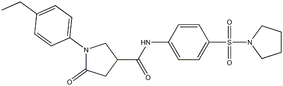 1-(4-ethylphenyl)-5-oxo-N-(4-pyrrolidin-1-ylsulfonylphenyl)pyrrolidine-3-carboxamide Struktur