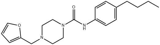 N-(4-butylphenyl)-4-(furan-2-ylmethyl)piperazine-1-carboxamide Struktur