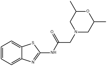 N-(1,3-benzothiazol-2-yl)-2-(2,6-dimethylmorpholin-4-yl)acetamide Struktur