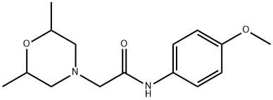 2-(2,6-dimethylmorpholin-4-yl)-N-(4-methoxyphenyl)acetamide Struktur