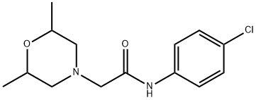 N-(4-chlorophenyl)-2-(2,6-dimethylmorpholin-4-yl)acetamide Struktur