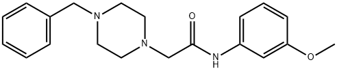 2-(4-benzylpiperazin-1-yl)-N-(3-methoxyphenyl)acetamide Struktur