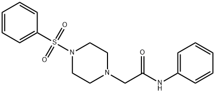 2-[4-(benzenesulfonyl)piperazin-1-yl]-N-phenylacetamide Struktur