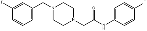 N-(4-fluorophenyl)-2-[4-[(3-fluorophenyl)methyl]piperazin-1-yl]acetamide Struktur