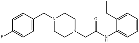 N-(2-ethylphenyl)-2-[4-[(4-fluorophenyl)methyl]piperazin-1-yl]acetamide Struktur