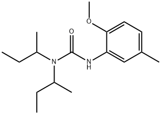 1,1-di(butan-2-yl)-3-(2-methoxy-5-methylphenyl)urea Struktur