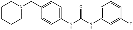 1-(3-fluorophenyl)-3-[4-(piperidin-1-ylmethyl)phenyl]urea Struktur