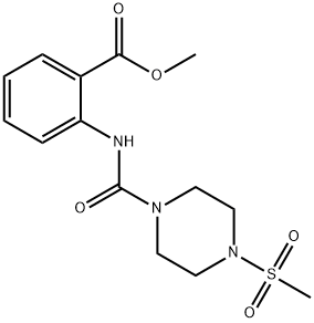 methyl 2-[(4-methylsulfonylpiperazine-1-carbonyl)amino]benzoate Struktur