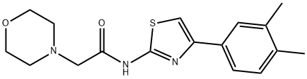 N-[4-(3,4-dimethylphenyl)-1,3-thiazol-2-yl]-2-morpholin-4-ylacetamide Struktur