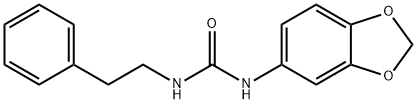 1-(1,3-benzodioxol-5-yl)-3-(2-phenylethyl)urea Struktur