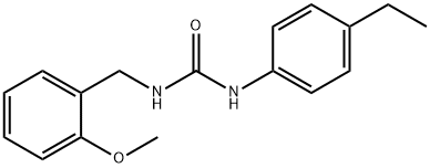 1-(4-ethylphenyl)-3-[(2-methoxyphenyl)methyl]urea Struktur