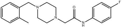 N-(4-fluorophenyl)-2-[4-[(2-methylphenyl)methyl]piperazin-1-yl]acetamide Struktur