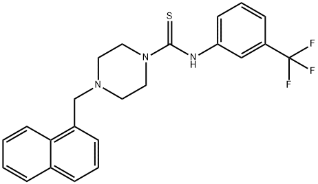 4-(naphthalen-1-ylmethyl)-N-[3-(trifluoromethyl)phenyl]piperazine-1-carbothioamide Struktur