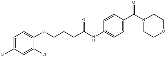 4-(2,4-dichlorophenoxy)-N-[4-(morpholine-4-carbonyl)phenyl]butanamide Struktur