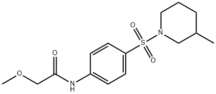 2-methoxy-N-[4-(3-methylpiperidin-1-yl)sulfonylphenyl]acetamide Struktur