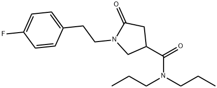 1-[2-(4-fluorophenyl)ethyl]-5-oxo-N,N-dipropylpyrrolidine-3-carboxamide Struktur