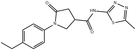 1-(4-ethylphenyl)-N-(5-methyl-1,3,4-thiadiazol-2-yl)-5-oxopyrrolidine-3-carboxamide Struktur