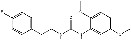 1-(2,5-dimethoxyphenyl)-3-[2-(4-fluorophenyl)ethyl]urea Struktur