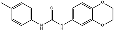 1-(2,3-dihydro-1,4-benzodioxin-6-yl)-3-(4-methylphenyl)urea Struktur