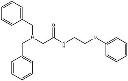 2-(dibenzylamino)-N-(2-phenoxyethyl)acetamide Struktur