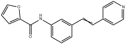 N-[3-[(E)-2-pyridin-4-ylethenyl]phenyl]furan-2-carboxamide Struktur