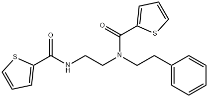 N-[2-[2-phenylethyl(thiophene-2-carbonyl)amino]ethyl]thiophene-2-carboxamide Struktur