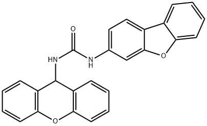 1-dibenzofuran-3-yl-3-(9H-xanthen-9-yl)urea Struktur