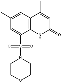 4,6-dimethyl-8-morpholin-4-ylsulfonyl-1H-quinolin-2-one Struktur