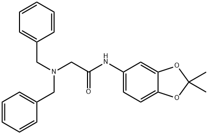 2-(dibenzylamino)-N-(2,2-dimethyl-1,3-benzodioxol-5-yl)acetamide Struktur