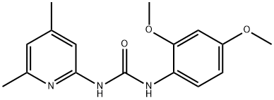 1-(2,4-dimethoxyphenyl)-3-(4,6-dimethylpyridin-2-yl)urea Struktur